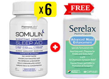 BUY 6 BOTTLES OF SOMULIN <br>+ 1 SERELAX BOTTLE FREE